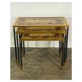 Vintage Brass Nesting Tables-10674