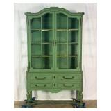 Green Painted Vitrine-10569