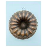 Copper Jelly Mold With Fluted Design-10584