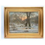 Signed Oil On Canvas Painting-10666