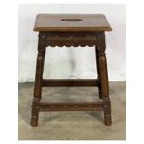 Antique Oak Stool-10716