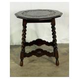Antique Carved Oak Side Table-10472