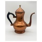 Copper Coffee Pot With Black Handle-10594