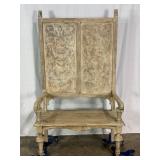 High Back Hall Bench-10613
