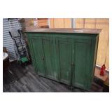 Large Antique Green Cupbord