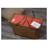 Metal Top Picnic Basket