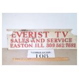 Plastic Everist TV Sign Easton, IL