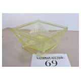 Uranium Vasoline Glass Dish