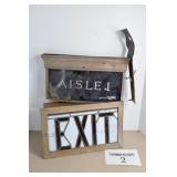 Exit and Aisle Stained Glass Lights