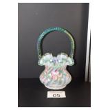 Fenton Painted Basket