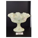 Fenton Painted Footed Basket