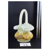 Fenton Hand Painted Basket