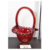 Fenton Red Nobnail Basket
