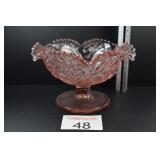 Imperial Glass Pink Footed Dish