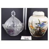 Candy Dish & Covered Vase