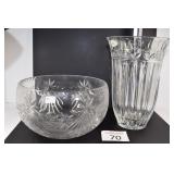 Glass Bowl & Large Vase