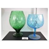 (2) Large Glass Bowls