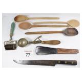 Box of Vintage Kitchen Utinsels