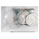 Christmas Cake Server, Platter & Cookie Plate