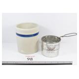 Crock w/ Strainer