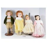 (4) Dolls 2 Ceramic Dolls