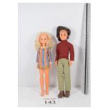 (2) 1978 Sunshine Fun Family Dolls