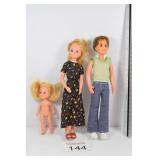 (3) 1978 Sunshine Fun Family Dolls