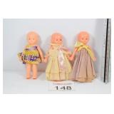 (3) Celluloid Dolls