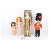 (4) Assorted Dolls