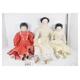 (3) Porcelainl Dolls
