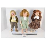 (3) Ceramic Dolls