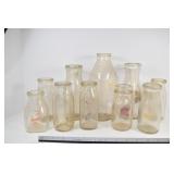Assorted Vintage Milk Bottles