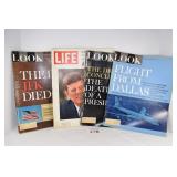 (4) Look Magazines (JFK)