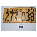 1941 Illinois State License Plate