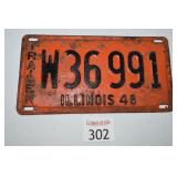 1948 Illinois State License Plate