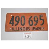 1948 Illinois State License Plate