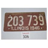1946 Illinois State License Plate