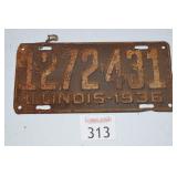 1936 Illinois State License Plate