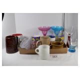 Assorted Mugs & Glassware