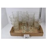 Assorted Glasses & (3) Shot Glasses