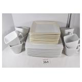 8 Place Setting White Dishes