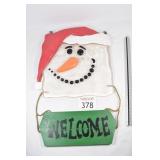 Snowman Welcome Sign