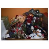 Box of Cute Christmas Decorations