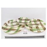 Retro Plates (Green & Brown)