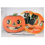 (3) Vintage Cardboard Halloween Decorations