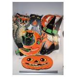 (8) Vintage Cardboard Halloween Decorations