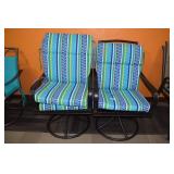(2) Outdoor Swiveling Chairs