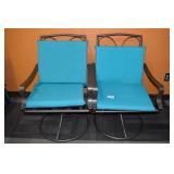 (2) Outdoor Swiveling Chairs