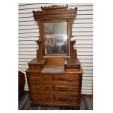Antique Marble Top Dresser w/ Mirror