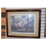 Teal Duck Framed Print